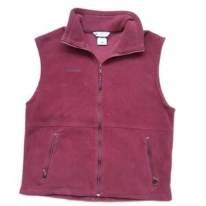 Columbia Peak Cathedral Full Zip Vest WM1480 / Men's Large Burgundy Vest
